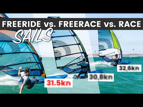 I tested Freeride vs. Freerace vs. Slalom Sails. Here's what I found out.