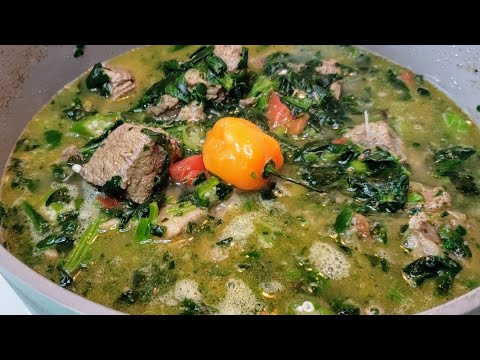 SPINACH SOUP With BEEF & OXTAIL Simple, quick and Very DELICIOUS 🤤RECIPE