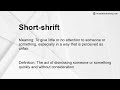 Short-shrift Meaning