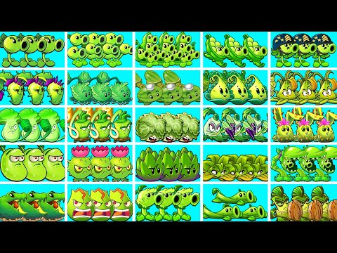 PvZ2 Battlez - 25 Best GREEN Plants Power-Up - Who is Best Plant ?