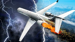 ❗ HARD Emergency Landing after Plane Gets Lightning Strike