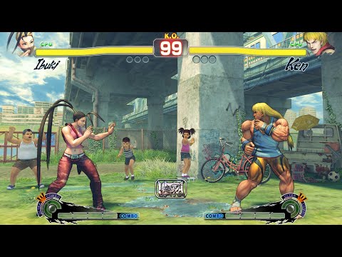Ibuki vs Ken! Ultra Street Fighter 4 CPU vs CPU