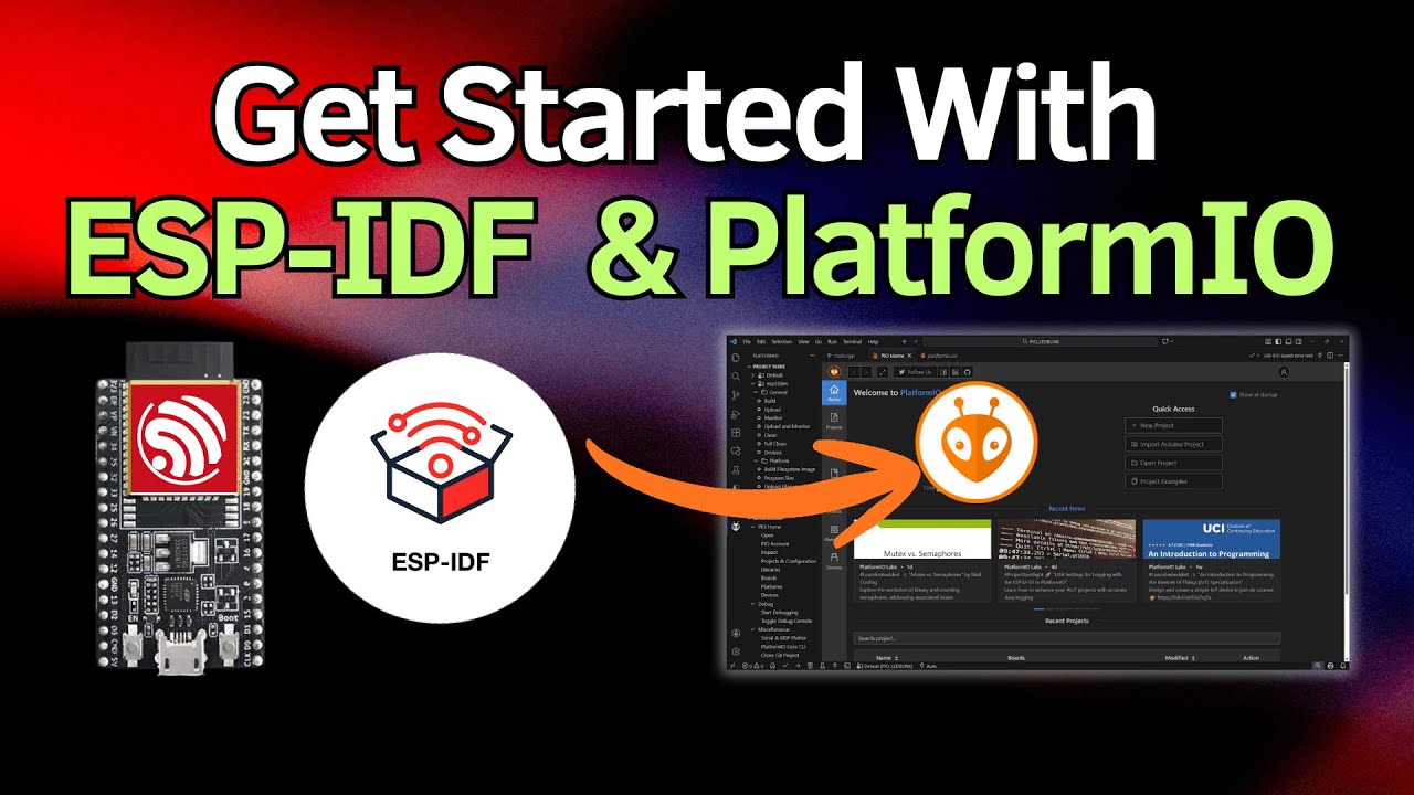Simplest ESP-IDF Setup with PlatformIO