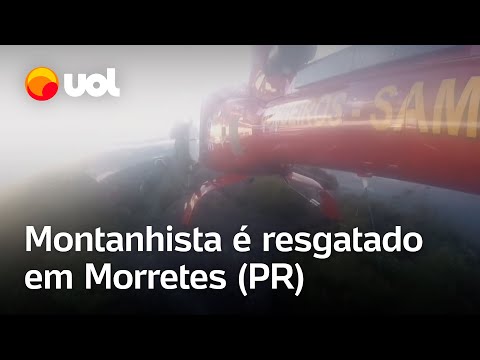 Montanhista é resgatado a 1.539 metros de altura no Pico Marumbi, em Morretes (PR); veja vídeo