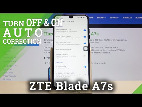 Auto-Correction Text Feature - ZTE Blade A7s & Keyboard Options