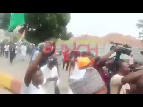 ADC FACTION PROTESTS AT INEC HEADQUARTERS, DEMANDS OFFICIAL RECOGNITION