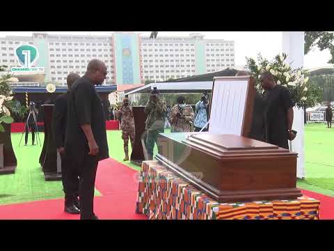 President Mahama Pays Last Respects to Ambassador James Victor Gbeho