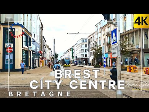🇫🇷France 'Ugliest' City BREST Walking Tour 4K Pont de Recouvrance➜La PAM ➜City centre