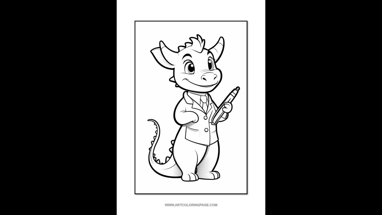 Print Dragon Coloring Pages 11 - Dragon at Work: Fun for All Ages!
