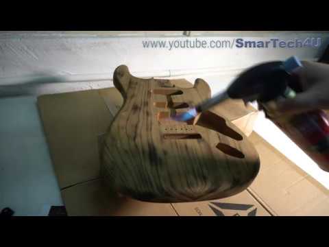 Stained Shou Sugi Ban Ash  / Burn & dye Wood