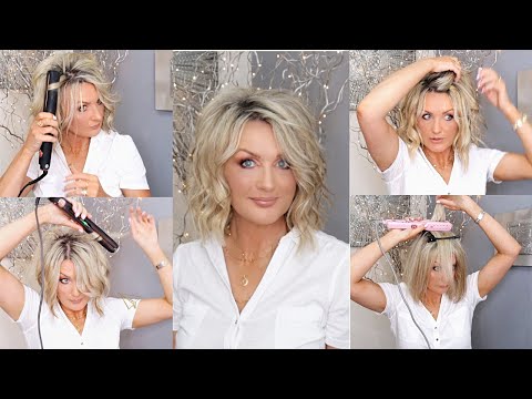 Curling Short Fine Hair With Straightening Iron/ How...
