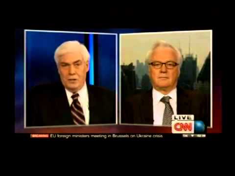 Vitaly Churkin gives an interview to the CNN on Ukraine