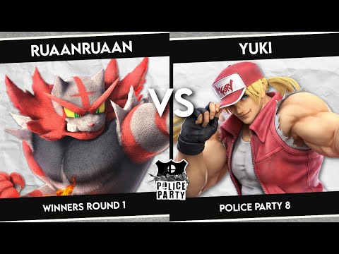 RuaanRuaan (Incineroar) vs Yuki (Terry) - Police Party #8 - Winners Round 1