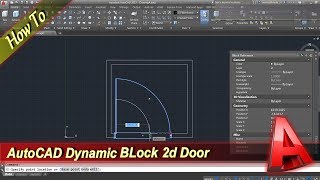 Autocad Tutorial Dynamic Block 2D Door With Stretch And Scale Actions