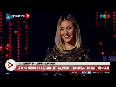 Agustina Vita se despidió de La Voz Argentina, pero dejó un importante mensaje