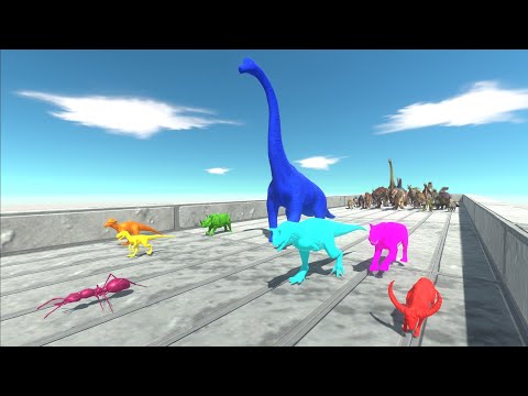 Race to eat Random Neon Team - Animal Revolt Battle Simulator