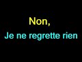 Édith Piaf - Non, Je Ne Regrette Rien (lyrics)