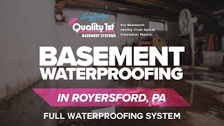 Watch video: Basement Waterproofing In Royersford, Pennsylvania