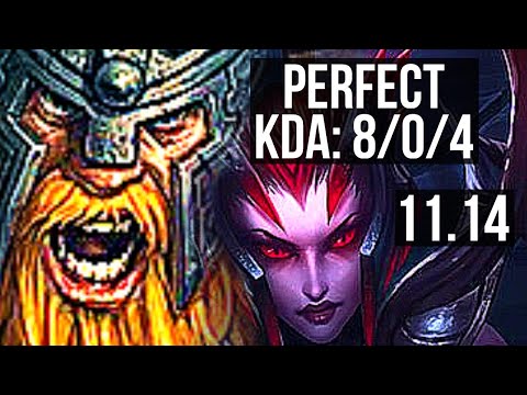 OLAF vs ELISE (JUNGLE) | 8/0/4, 3.0M mastery, 1000+ games, Legendary | KR Diamond | v11.14