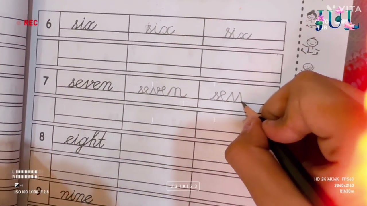 Cursive Practice For Maths | Kindergarten WorkSheets For Maths