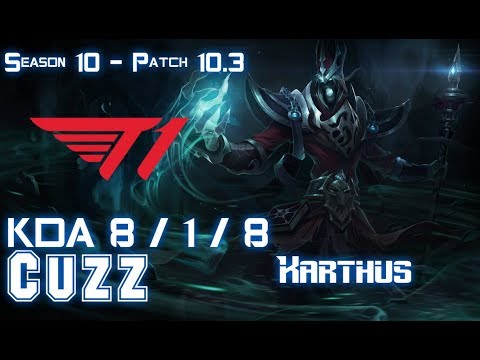 T1 Cuzz KARTHUS vs EKKO Jungle - Patch 10.3 KR Ranked