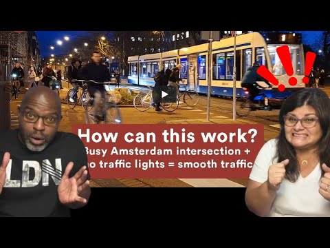 Americans React to How Well Traffic FLOWS in Amsterdam