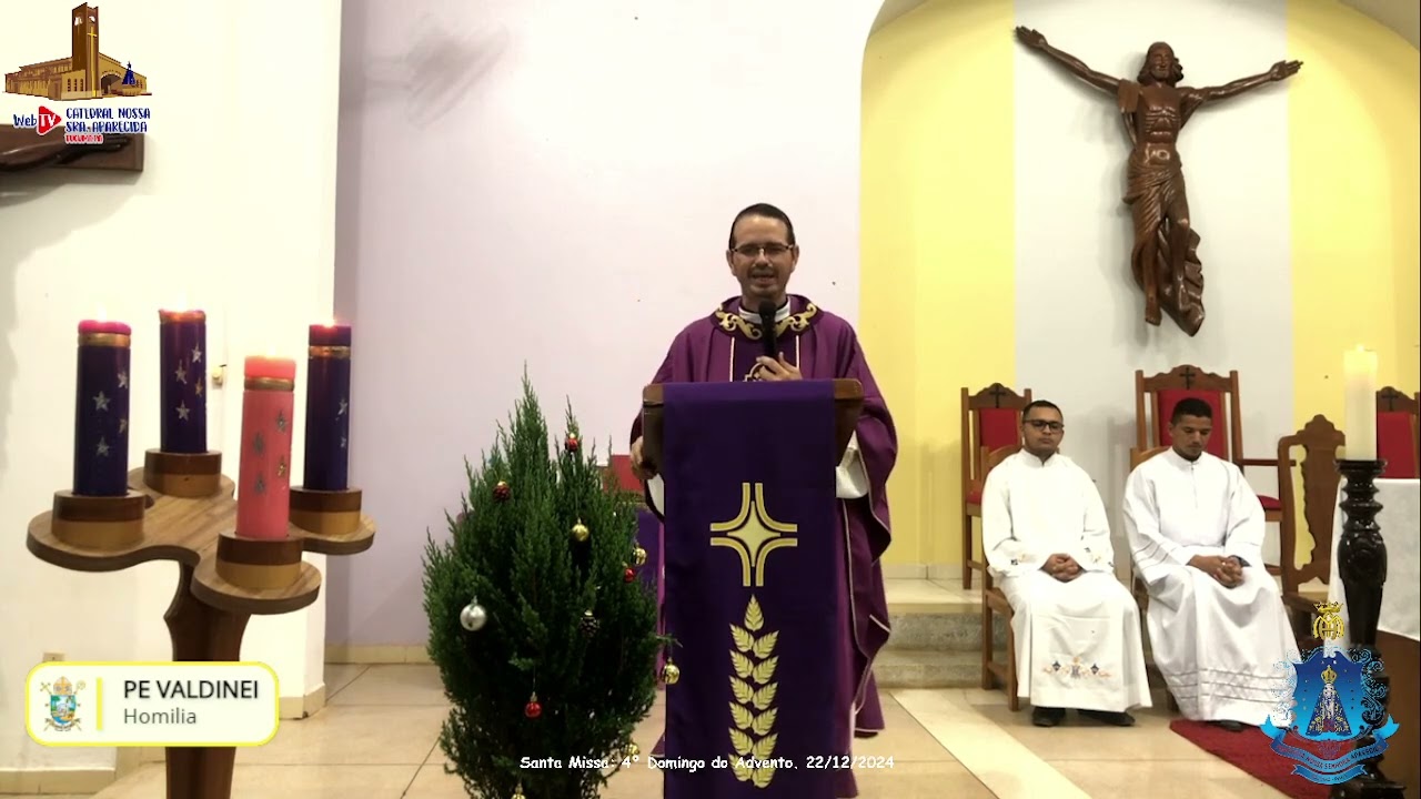 Homilia Pe Valdinei de Lima. Santa Missa: 4º Domingo do Advento 22/12/24 direto da Catedral -Tucumã.