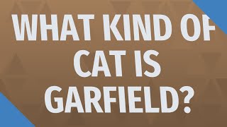 What kind of cat is Garfield?