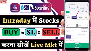 SBI Securities intraday trading Demo || intraday trading in SBI Securities