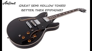 Video thumbnail for Aria TA Classic [] SEMI HOLLOW tone machine by Pauly's Guitars & Gear
