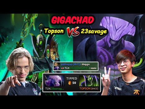 Topson Rubick MIDLANE Gigachad vs 23savage Faceless Void - SEA Ranked DREAM MATCH UP Dota 2 Gameplay