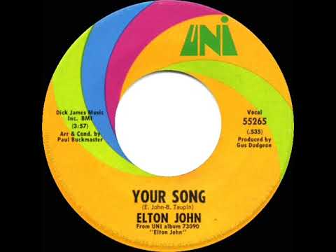 1971 HITS ARCHIVE: Your Song - Elton John (mono 45)