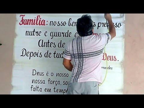 Como pintei um pergaminho com frases na parede.
