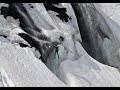 Snowboarder Falls into Tuckerman Ravine Waterfall Hole