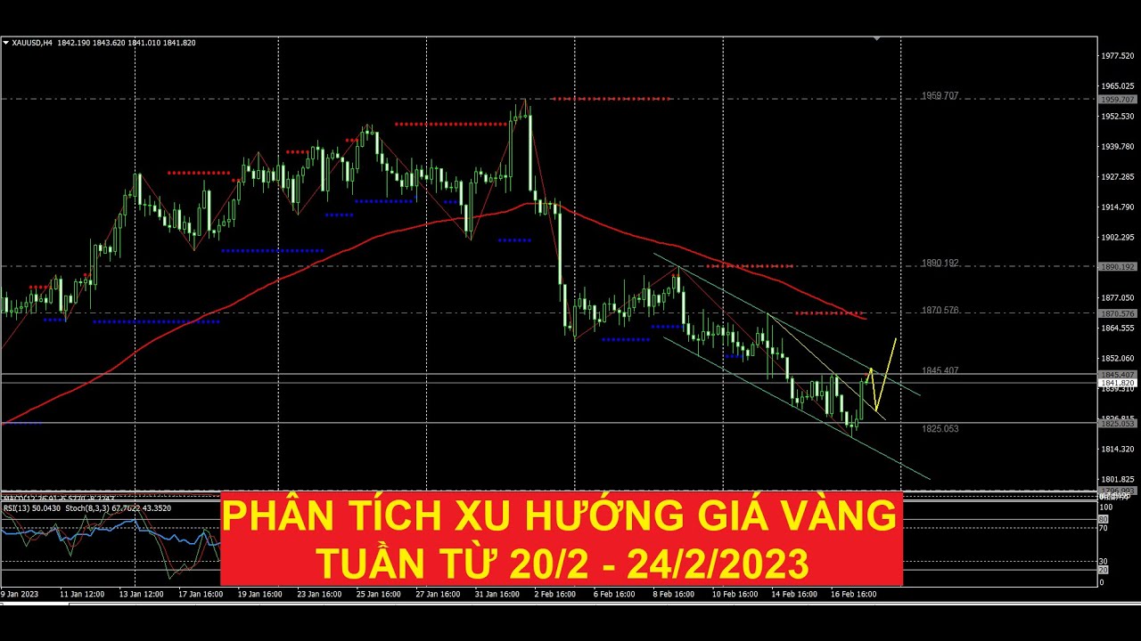 Video phân tích xu hướng giá vàng tuần từ 20/2 - 24/2/2023