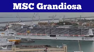 cruise ship MSC Grandiosa leaving Genoa
