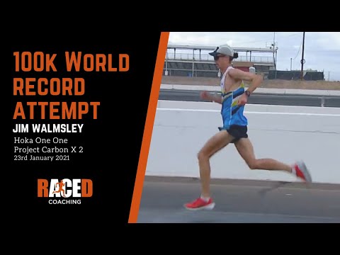 100K World Record Attempt - Jim Walmsley - Hoka Project Carbon X 2