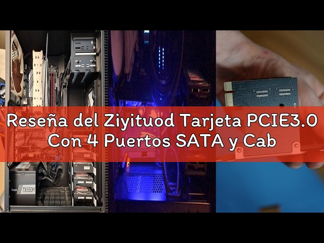 Vídeo relacionado con Tarjeta PCIE 1X SATA de 4 Puertos, con 4 Cables SATA y Soporte de Perfil bajo, Controlador PCIE a SATA 3.0 de 6 Gbps, Tarjeta de expansión PCIE a SATA, Tarjeta PCIE controladora SATA PCIE