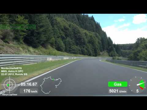 Grüne Hölle Nürburgring Nordschleife 22.07.2012 Touristenfahrt Opel Astra OPC