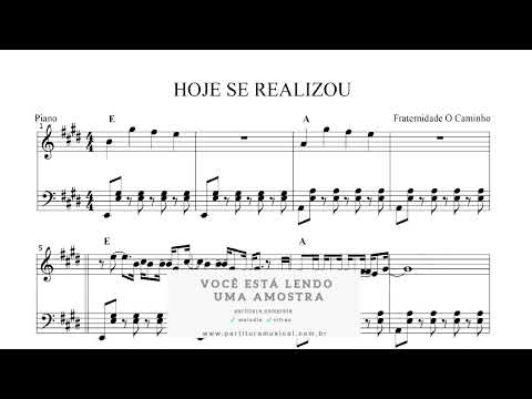 Hoje se Realizou (Piano) Partitura católica - Sheet Music
