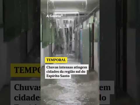 Chuvas intensas atingem cidades da Região Sul do Espírito Santo    #shorts #noticias