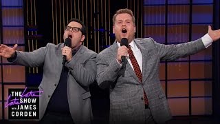 Josh Gad Sings His Way Into James Corden&#39;s Monologue