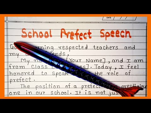 School Prefect Speech in English | Best Speech for School Prefect Election | Winning School Prefect