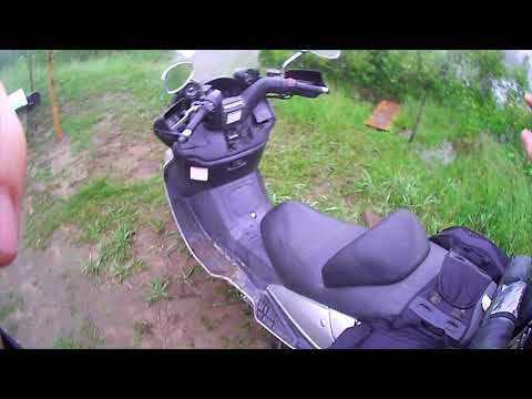 Эндуро на скутере. поездка на рыбалку после ливня.