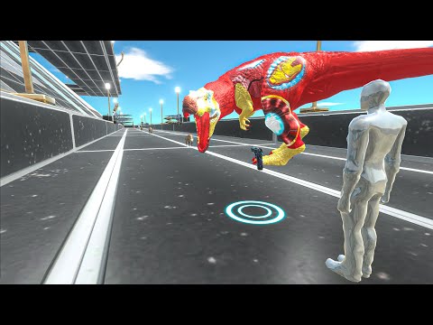 [EPIC RUN] DEATH RUN RESCUE MISSION WITH IRON MAN T-REX-Animal Revolt Battle Simulator