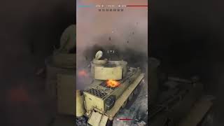 Tiger Tank Column gets Targeted #shorts #battlefield #battlefieldv #gaming #funnymoments