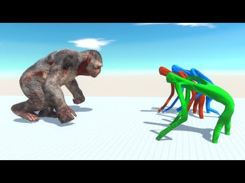 Every Unit against Stickman JEB_ Self (Humans and Gorrilas) - Animal Revolt Battle Simulator
