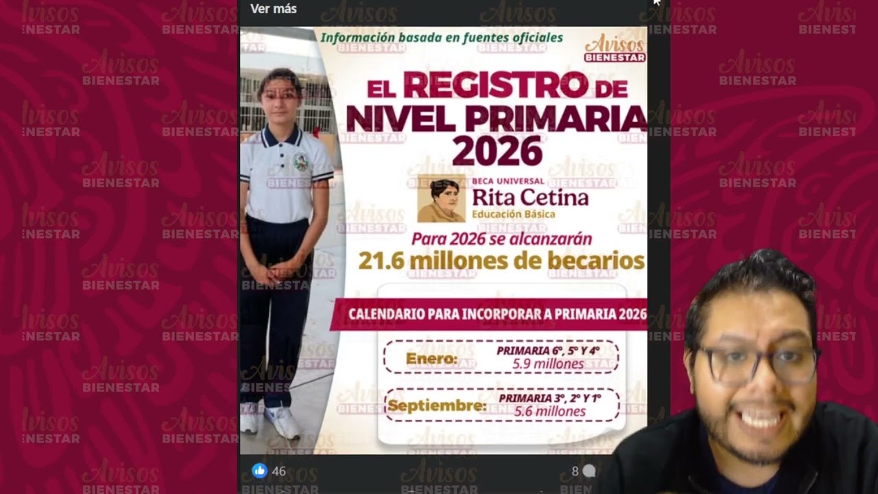 ¡EN ESTAS FECHAS! registras a tu hija e hijo de nivel primaria a la beca rita cetina 2025 - 2026