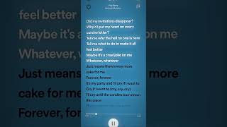 Pity Party -sped up- #spedup #recommended #youtubeshorts #melaniemartinez