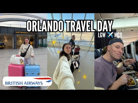 ORLANDO TRAVEL DAY! Flying British Airways Gatwick to Orlando, Florida! Walt Disney World 2025!